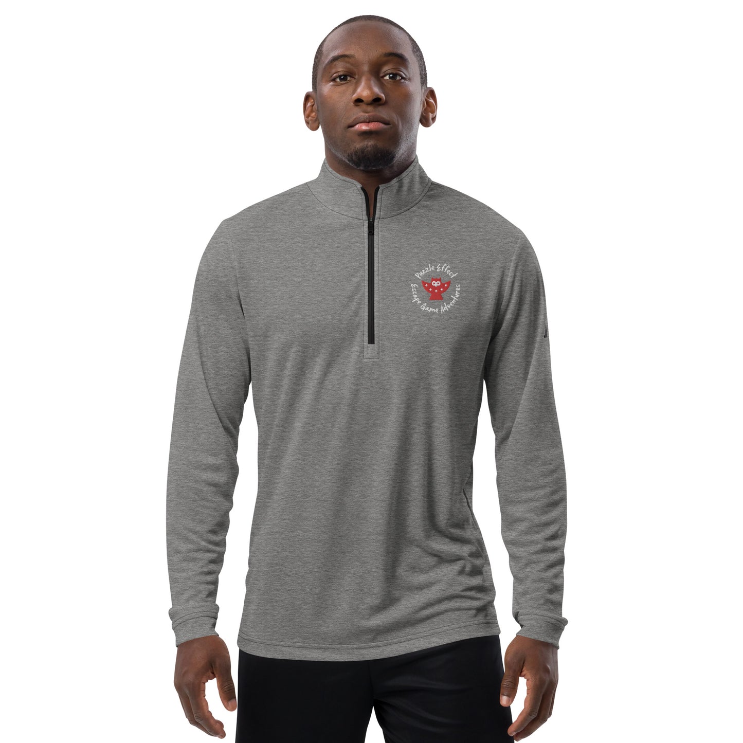 Puzzle Effect Circle Logo Adidas Quarter zip pullover
