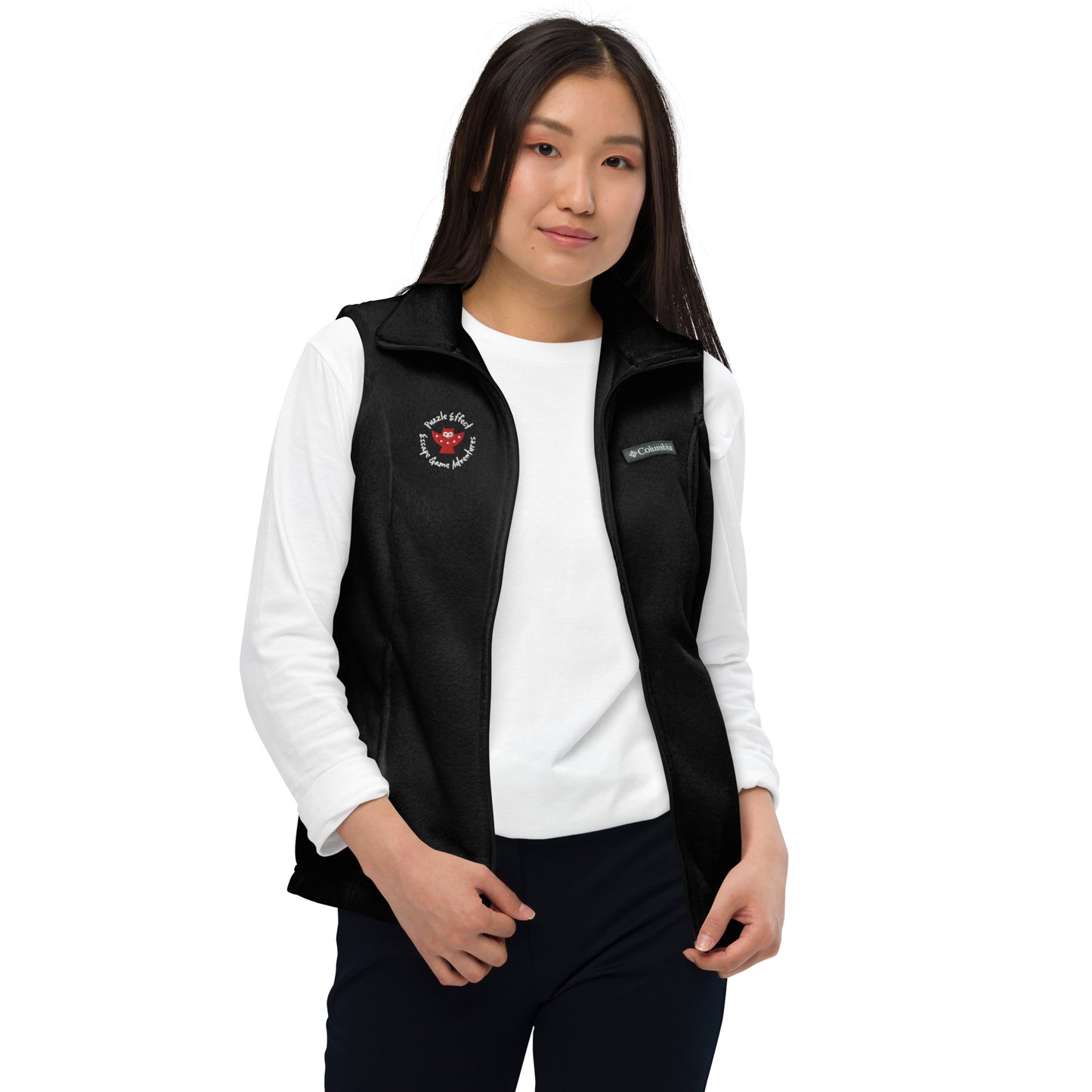Puzzle Effect Circle Logo Women’s Columbia fleece vest