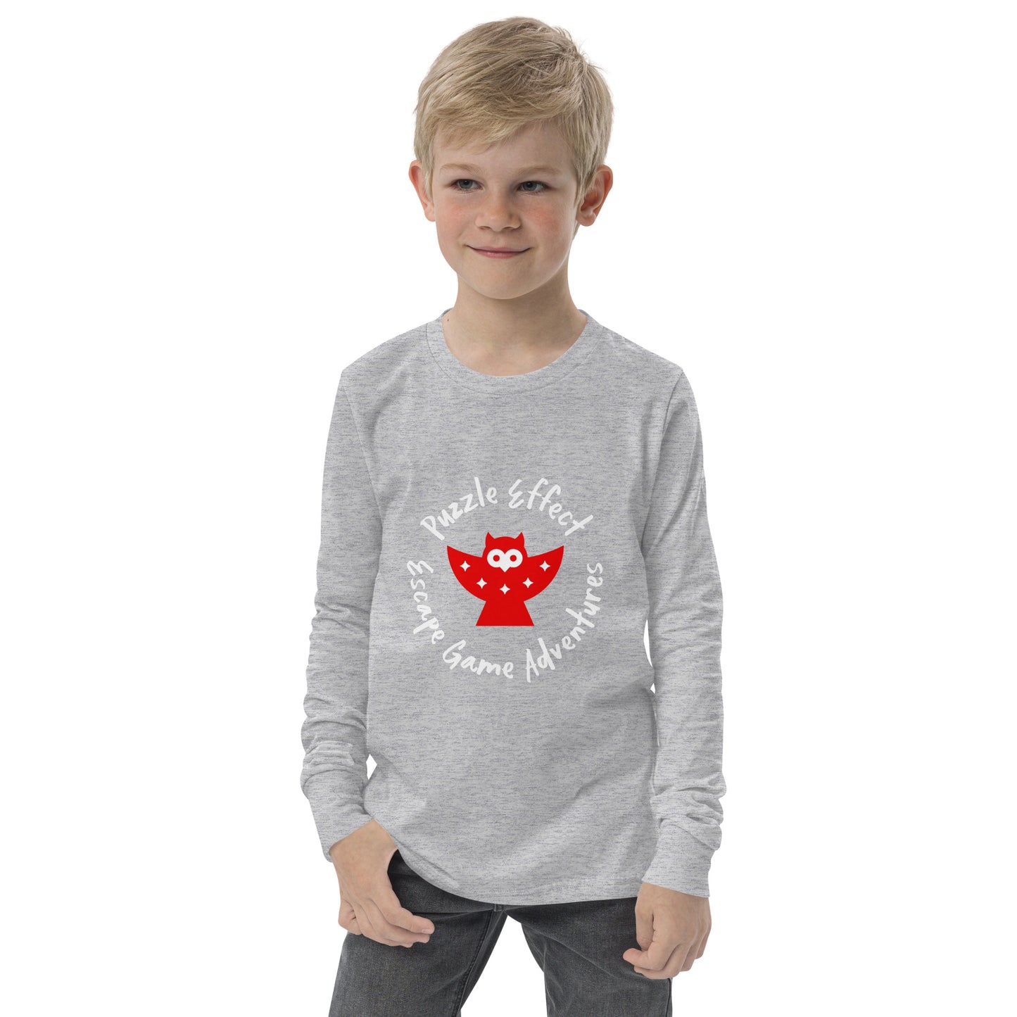 Puzzle Effect Circle Logo Youth long sleeve tee