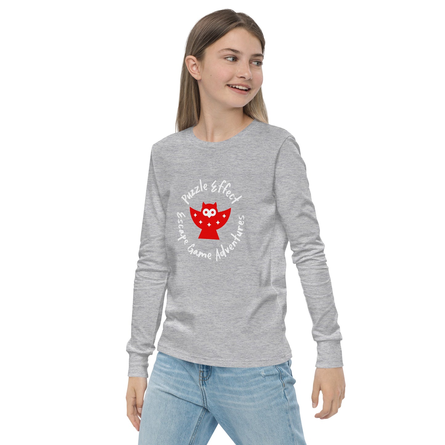 Puzzle Effect Circle Logo Youth long sleeve tee
