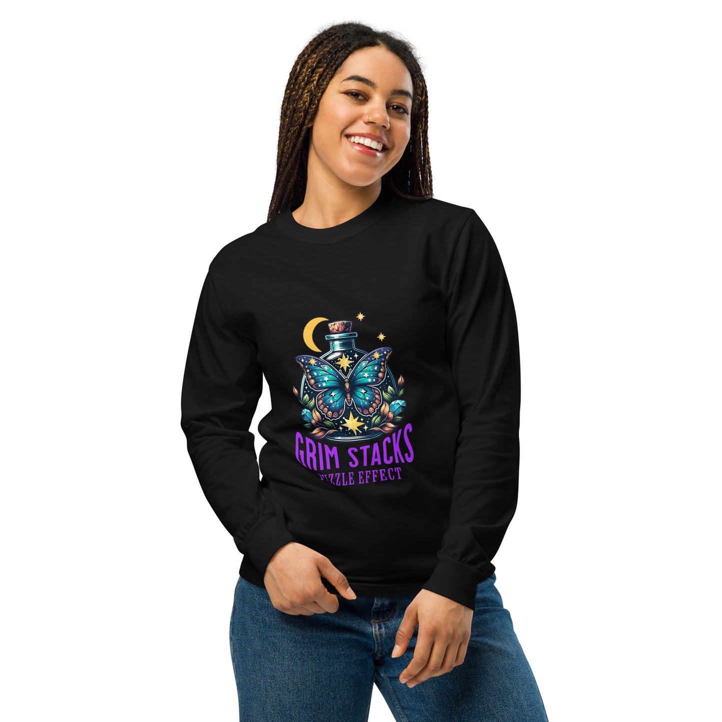 Grim Stacks Unisex Comfort Colors long-sleeve shirt