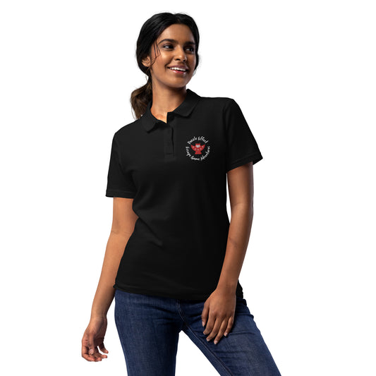 Puzzle Effect Circle Logo Women’s Embroidered polo shirt