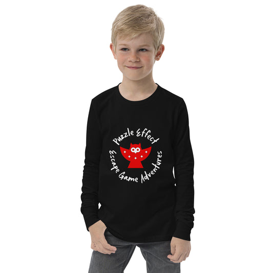 Puzzle Effect Circle Logo Youth long sleeve tee